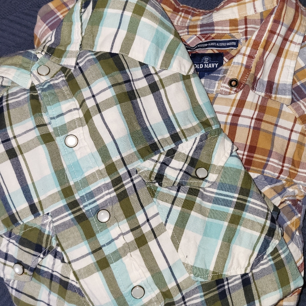 LOT of 2 OLD NAVY MEN'S FLANNELS